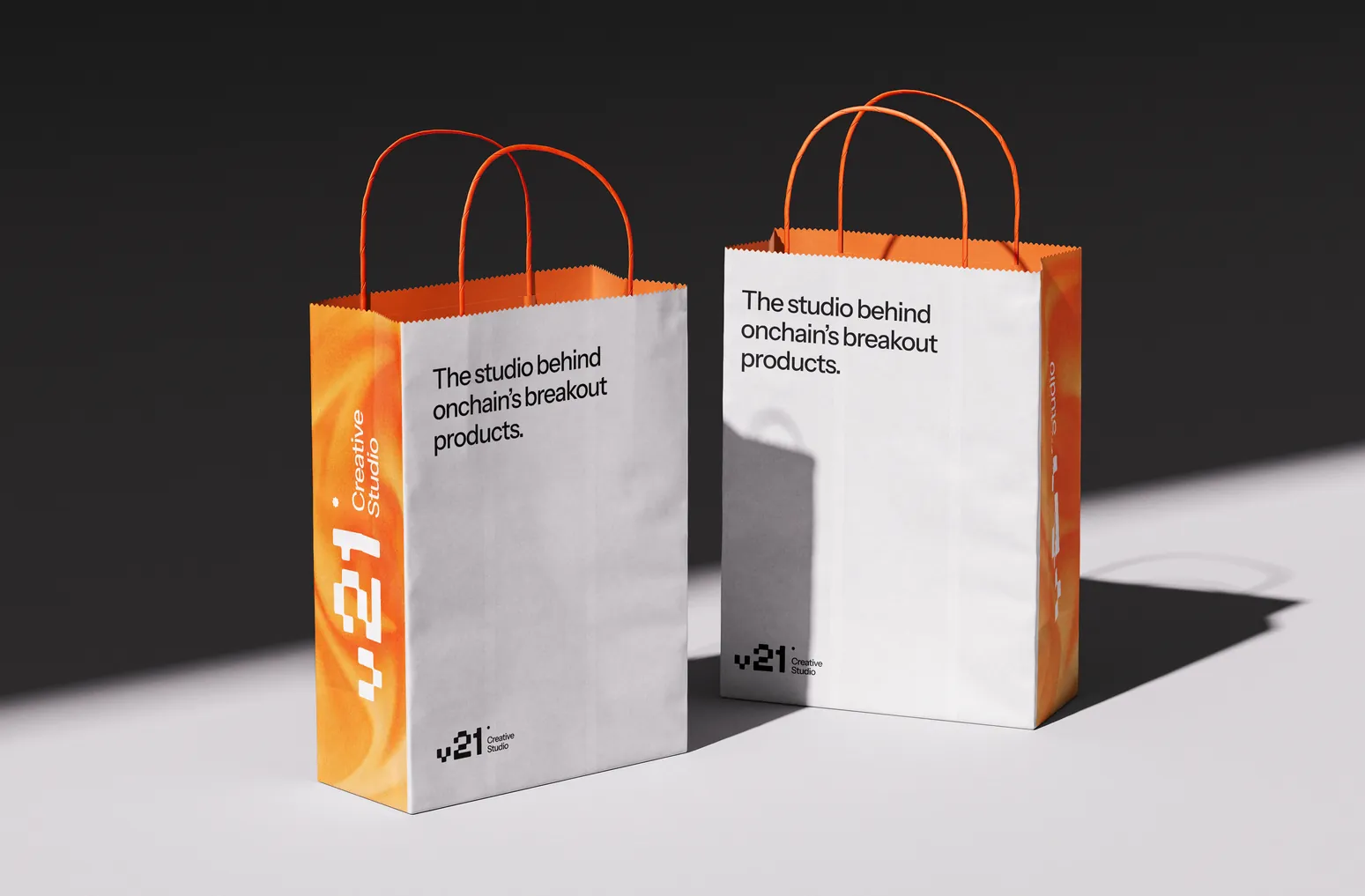 V21 paper shopping bag in hard light
