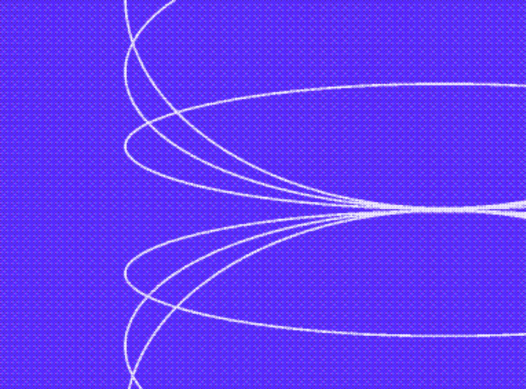 The purple direction: white rings over purple, dithered